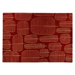 MissPrint Little Trees Rug, Red